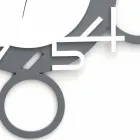 Stor och modern designväggklocka i vitt och grått trä - siffror Viadurini