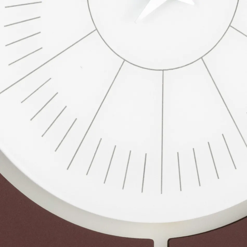 Väggklocka i metakrylat och linnedram Tillverkad i Italien - Battito Viadurini