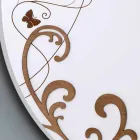 Modern och rund träväggklocka med säsongens designdekor Viadurini