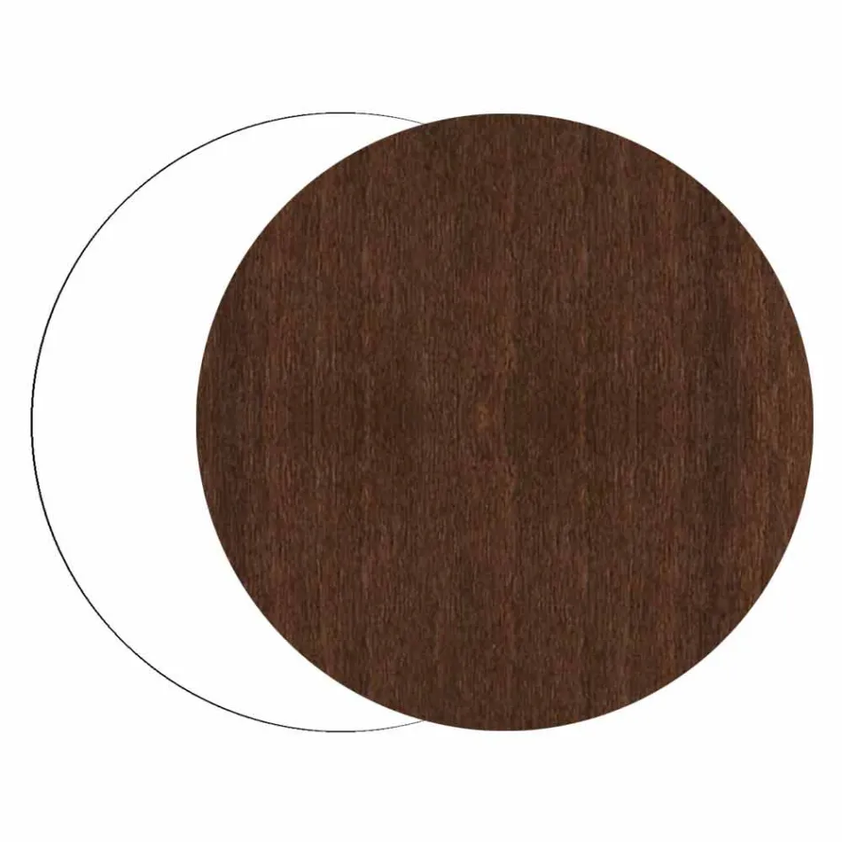 Modern och rund träväggklocka med säsongens designdekor Viadurini