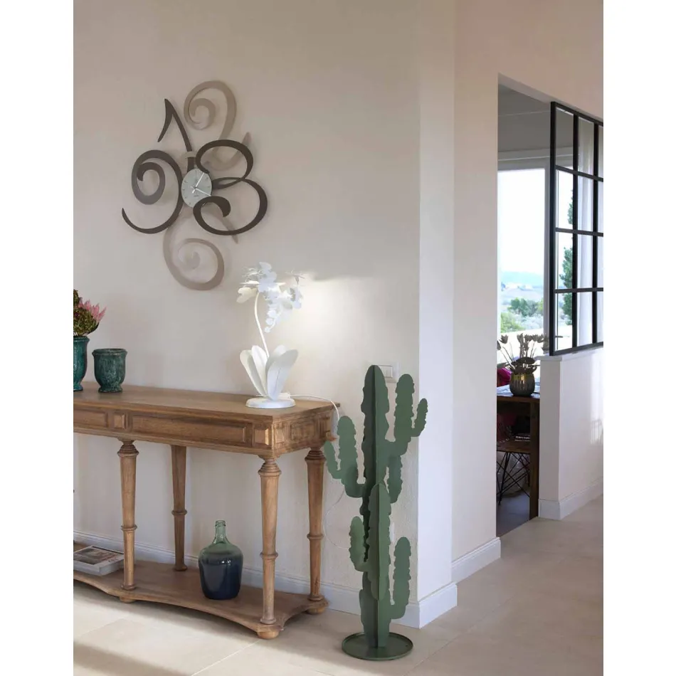 Väggklocka i färgad järndesign gjord i Italien - blåklint Viadurini