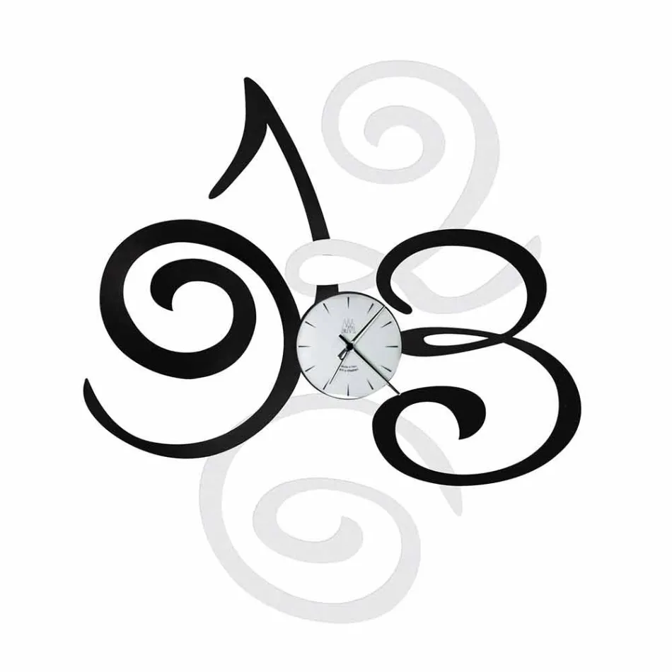 Designväggklocka i färgat järn tillverkad i Italien - Fiordaliso Viadurini