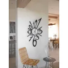 Väggklocka i svart järn eller aluminium design gjord i Italien - Ocean Viadurini