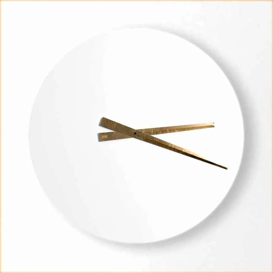 Stor färgad modern väggklocka i rund trä - Dione Viadurini