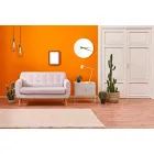 Stor färgad modern väggklocka i rund trä - Dione Viadurini