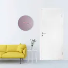 Stor färgad modern väggklocka i rund trä - Dione Viadurini