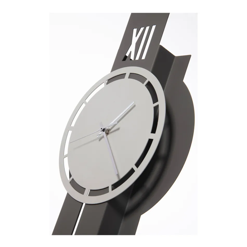 Väggklocka i järn med pendel Tillverkad i Italien - Ljud Viadurini