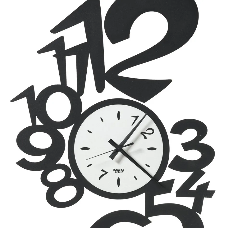 Stor design järnväggklocka med yttre siffror - Vattumannen Viadurini