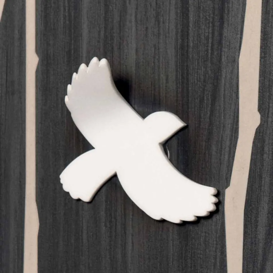 Träväggklocka med tredimensionella designdekorationer - Forrest Viadurini