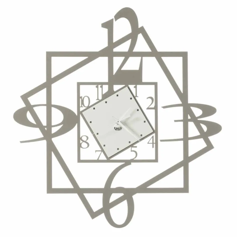 Modern järnväggklocka geometrisk design tillverkad i Italien - Procida Viadurini
