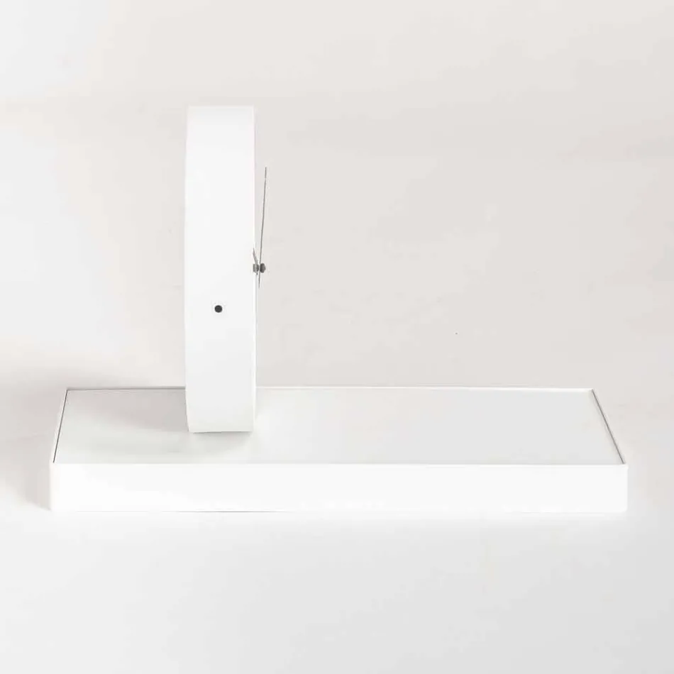 Vridbar bordsklocka med stålspegel tillverkad i Italien - förtjänstfull Viadurini