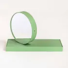 Vridbar bordsklocka med stålspegel tillverkad i Italien - förtjänstfull Viadurini