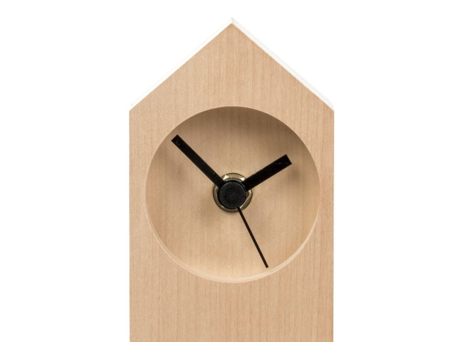 Modern evaporated Maple Wood Table Clock Made in Italy - Maple Viadurini