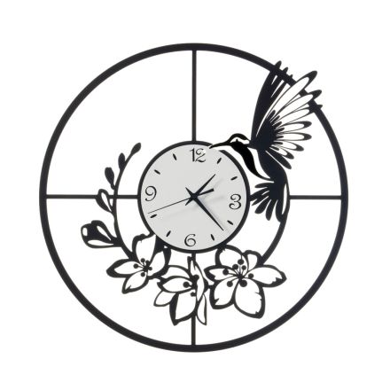 Järnklocka med kolibridekoration Tillverkad i Italien - Virgin Viadurini