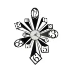 Järnklocka med speciell optisk effekt Tillverkad i Italien - hjul Viadurini