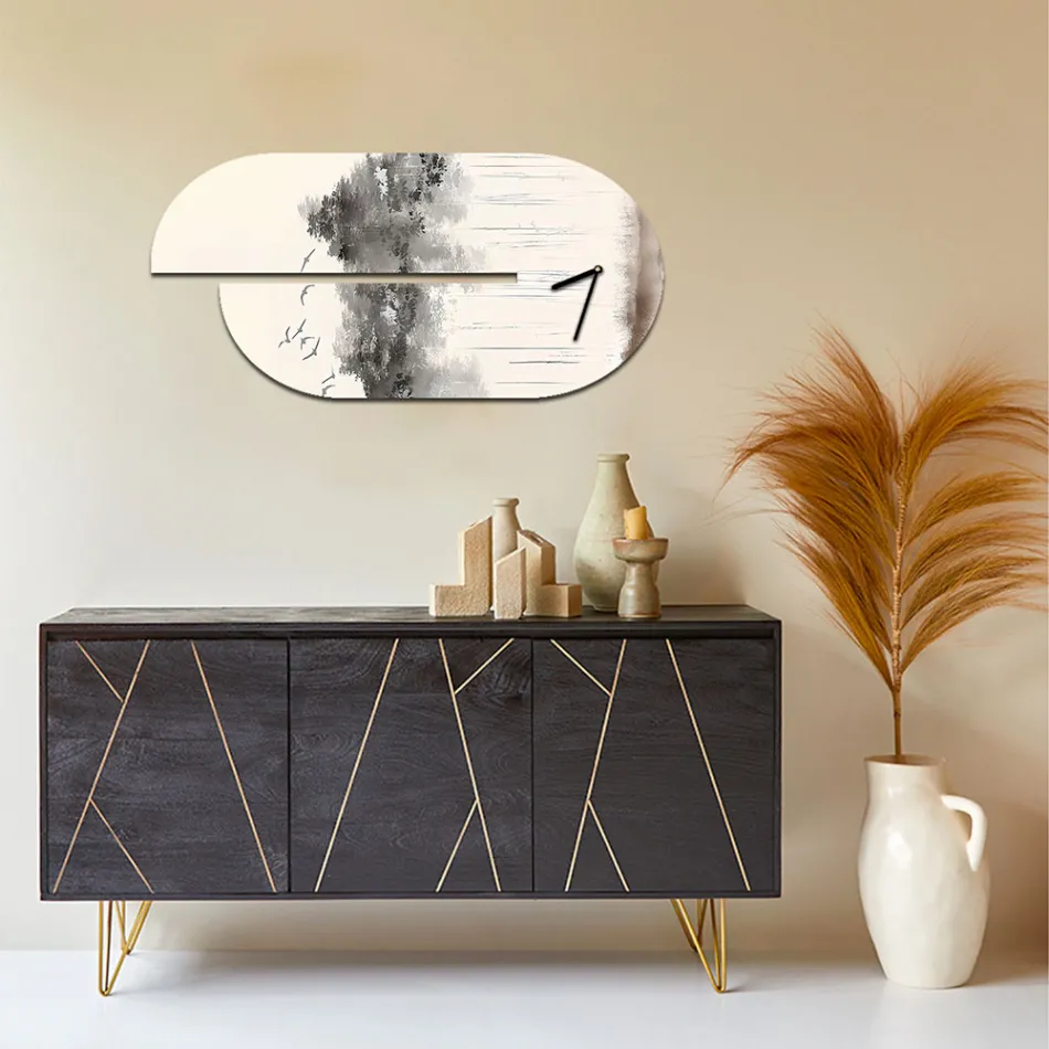 Träklocka med hägertryck Tillverkad i Italien - Palau Viadurini