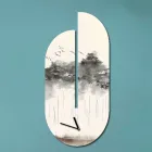 Träklocka med hägertryck Tillverkad i Italien - Palau Viadurini