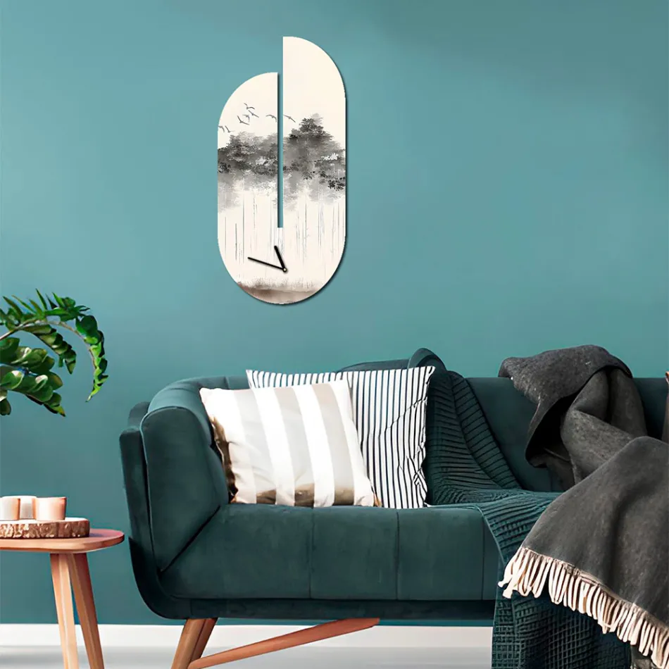 Träklocka med hägertryck Tillverkad i Italien - Palau Viadurini