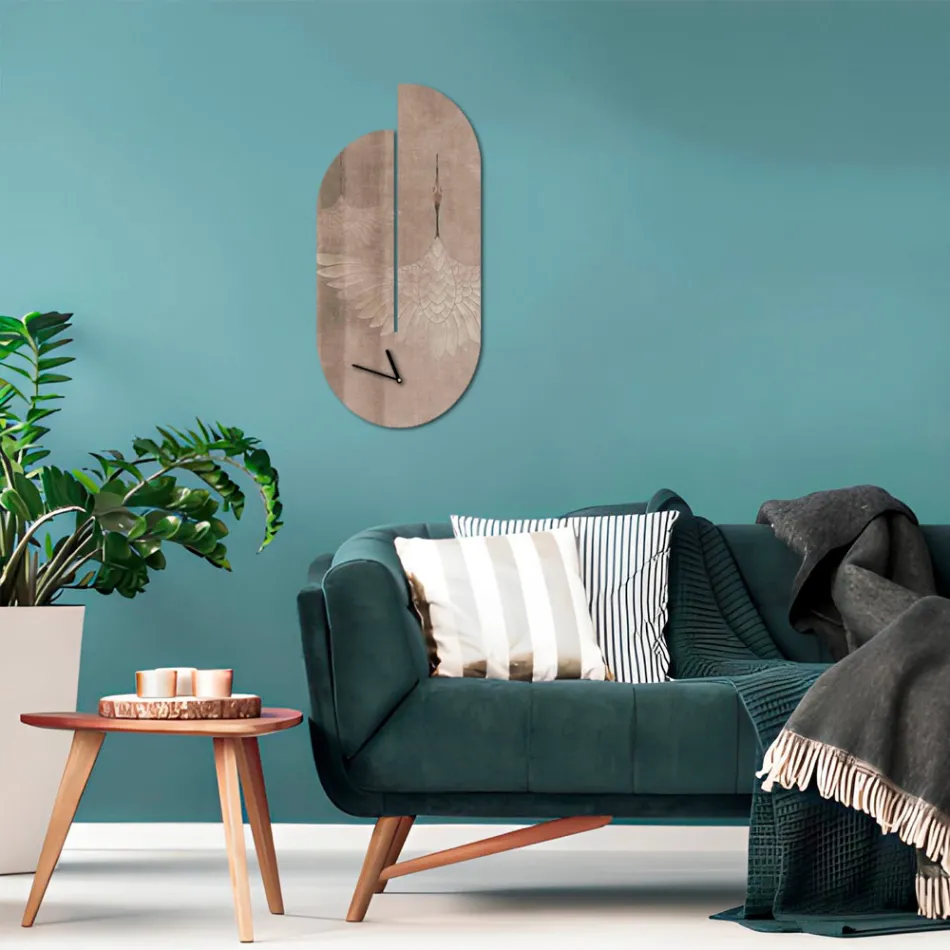 Träklocka med hägertryck Tillverkad i Italien - Palau Viadurini