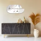 Träklocka med hägertryck Tillverkad i Italien - Palau Viadurini