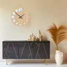 Träklocka med marint tryck Tillverkad i Italien - Honduras Viadurini