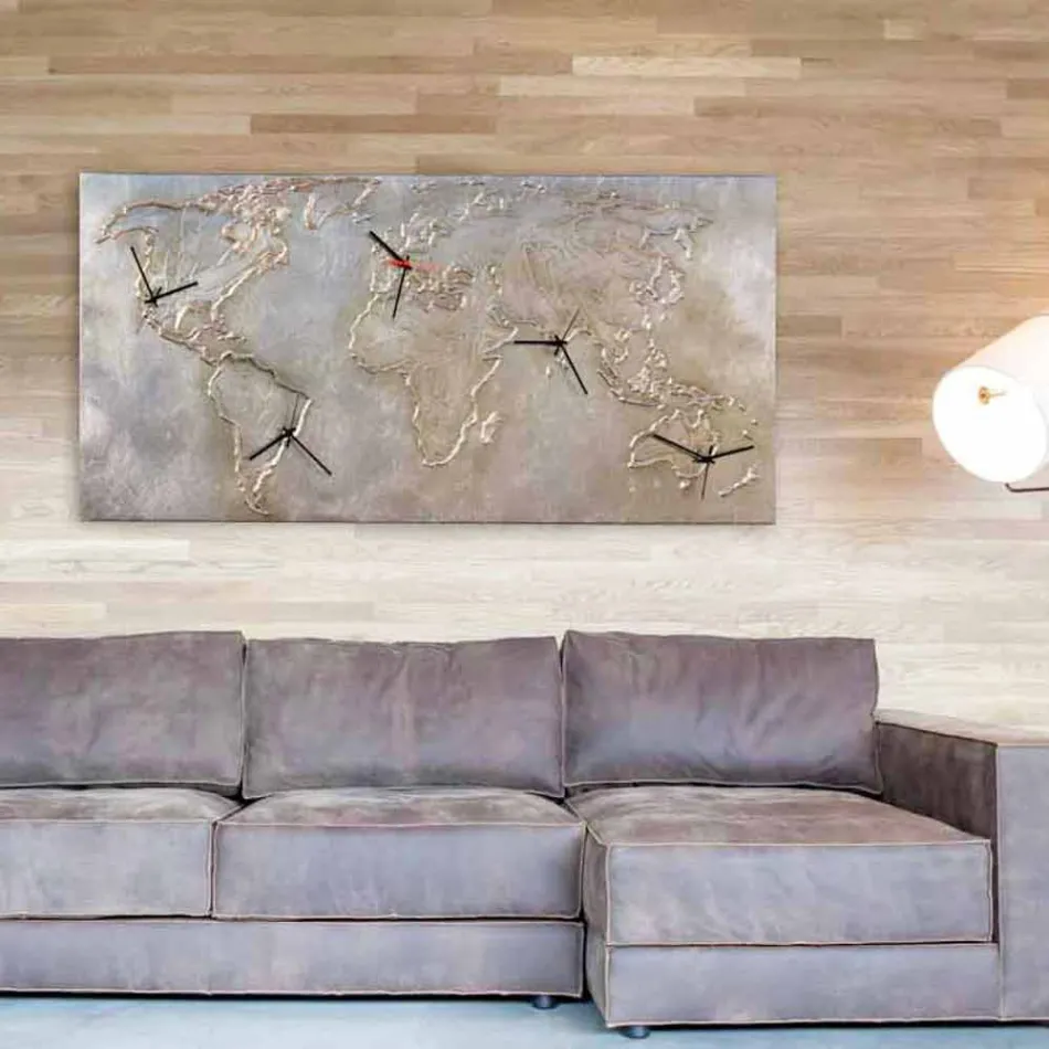 Modern klocka med fem rattar som visar Miles-världen Viadurini