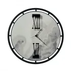 Klocka gjord av järn med 3 visare gjord i Italien - Stjärna Viadurini