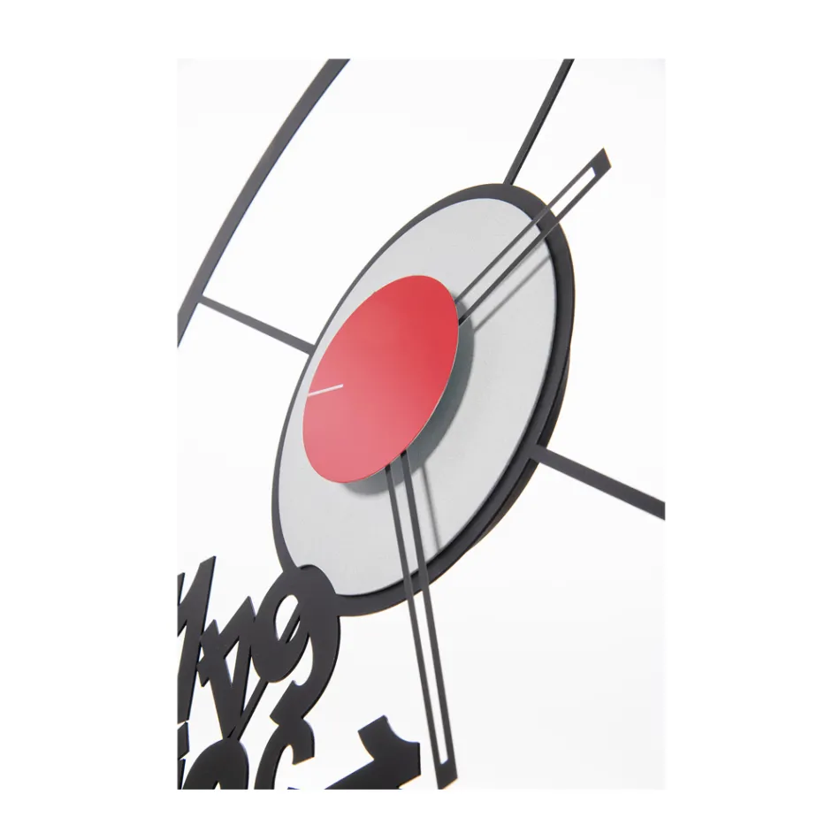 Klocka gjord av järn med fallna siffror gjord i Italien - Väduren Viadurini