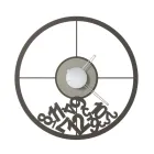 Klocka gjord av järn med fallna siffror gjord i Italien - Väduren Viadurini