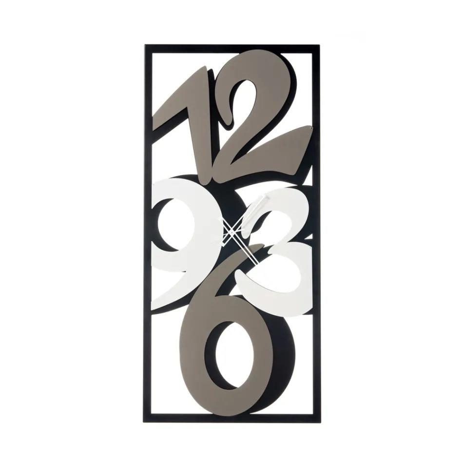 Klocka gjord av järn med stora siffror gjord i Italien - akvarium Viadurini