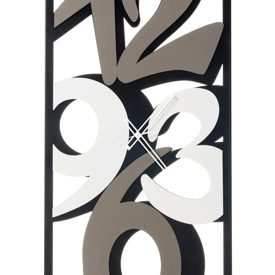 Klocka gjord av järn med stora siffror gjord i Italien - akvarium Viadurini