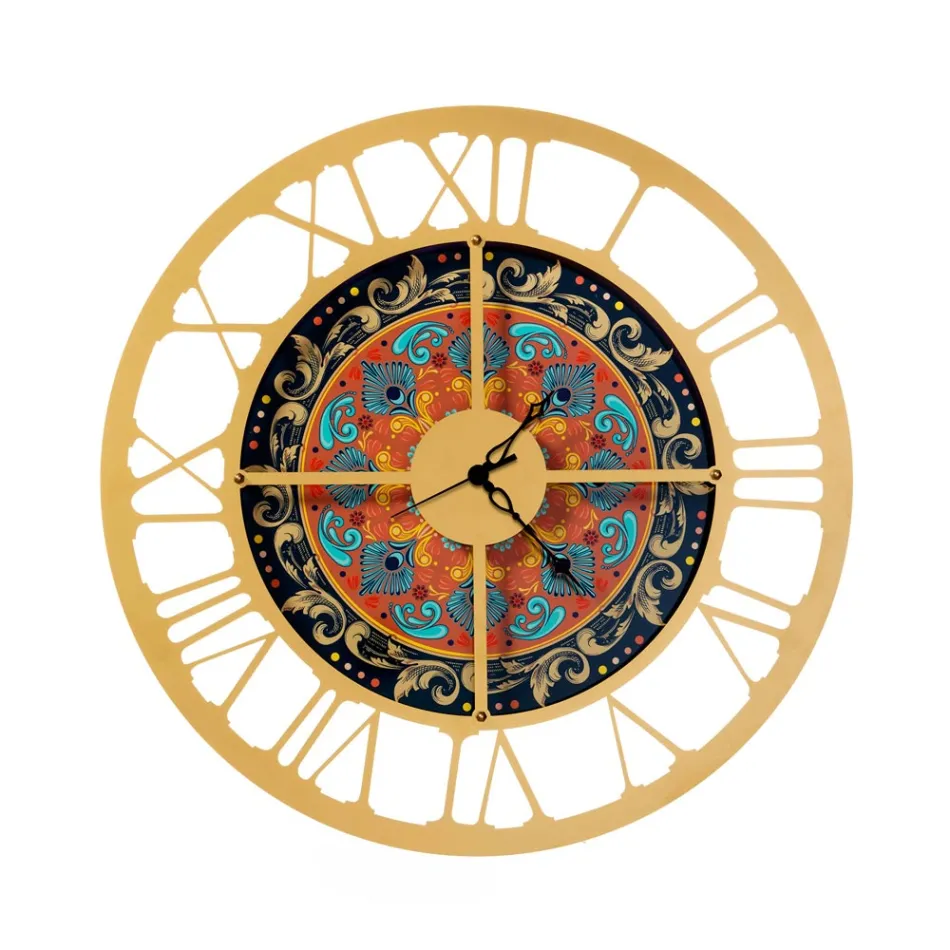 Klocka gjord av järn i 3 olika ytbehandlingar gjord i Italien - vete Viadurini