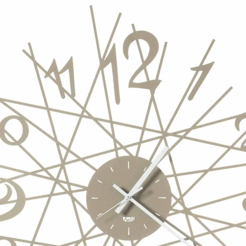 Väggklocka med rund järndesign tillverkad i Italien - Kombo Viadurini