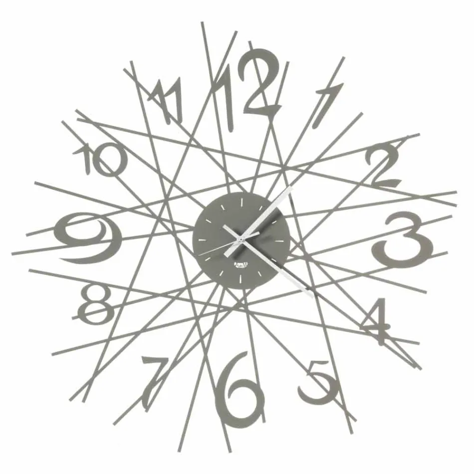 Väggklocka med rund järndesign tillverkad i Italien - Kombo Viadurini