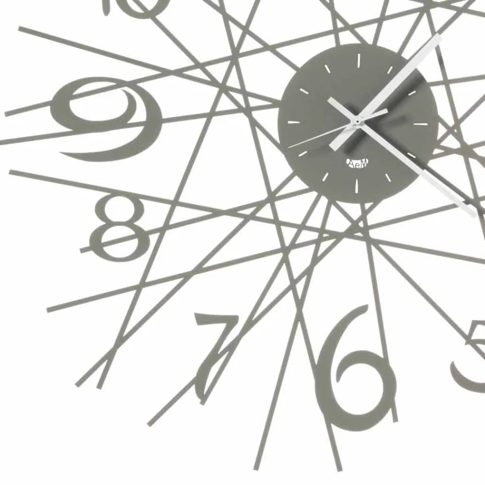 Väggklocka med rund järndesign tillverkad i Italien - Kombo Viadurini