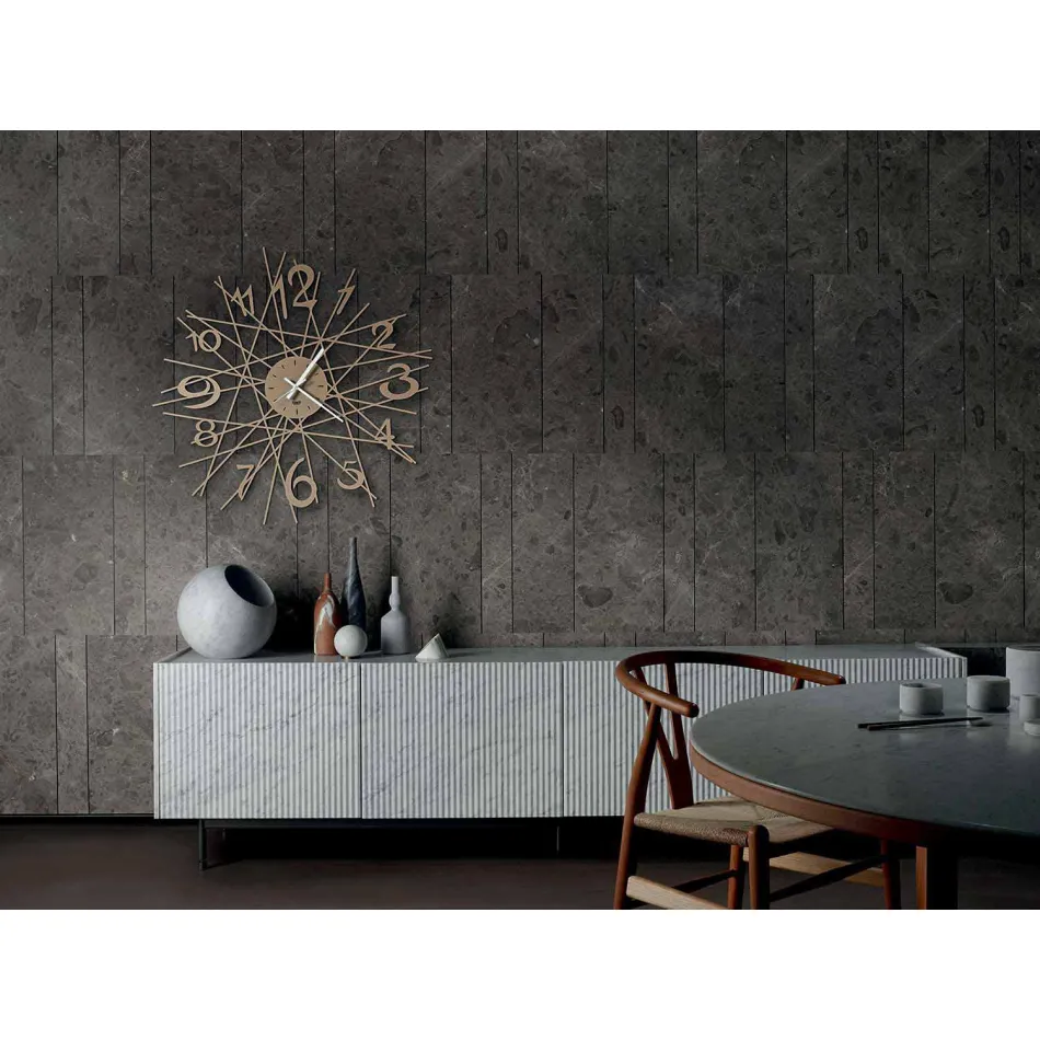 Väggklocka med rund järndesign tillverkad i Italien - Kombo Viadurini