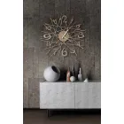 Väggklocka med rund järndesign tillverkad i Italien - Kombo Viadurini