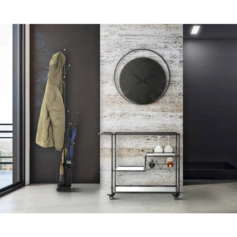 Rund väggklocka Diameter 60 cm Modernt järn - Beatrix Viadurini