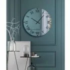 Rund väggklocka i spegelkristall Tillverkad i Italien - Utrustning Viadurini