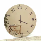 Rund väggklocka i spegelkristall Tillverkad i Italien - Utrustning Viadurini