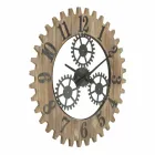 Modern design rund väggklocka i järn och MDF - Gitta Viadurini