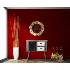 Modern design rund väggklocka i järn och MDF - Gitta Viadurini