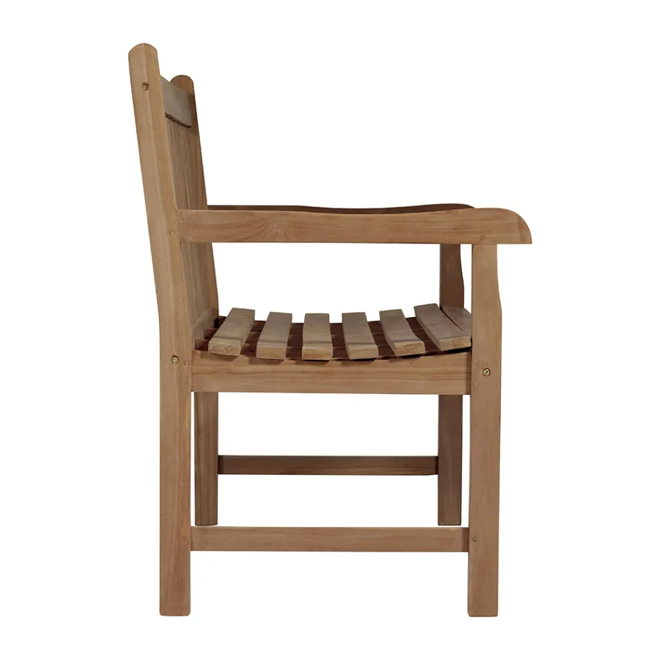 3-sits trädgårdsbänk av teak - skydd Viadurini