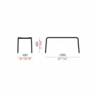 Låg bänk i utomhusmålad aluminium, tillverkad i Italien - Sybella Viadurini