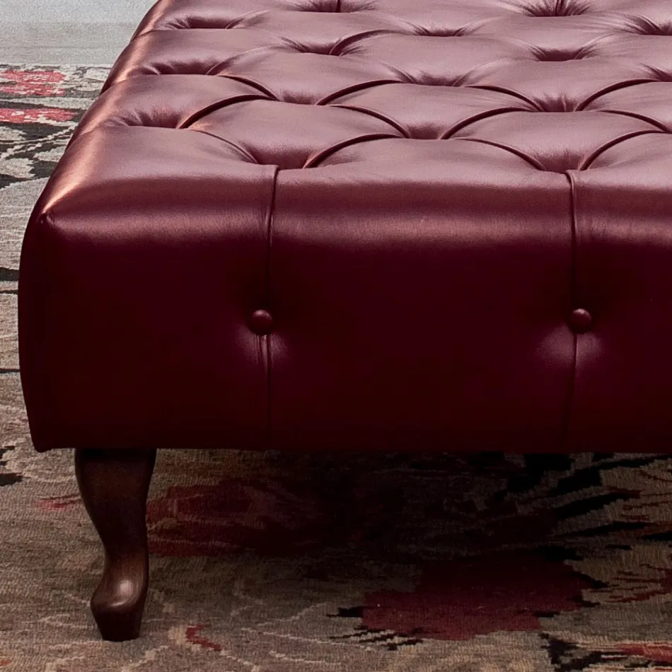 Klassisk bänk med fötter i bokträ Tillverkad i Italien - Spassoso Viadurini