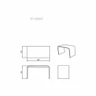 Lång design moderna badrumsbänk tillverkad i Italien Recanati Viadurini