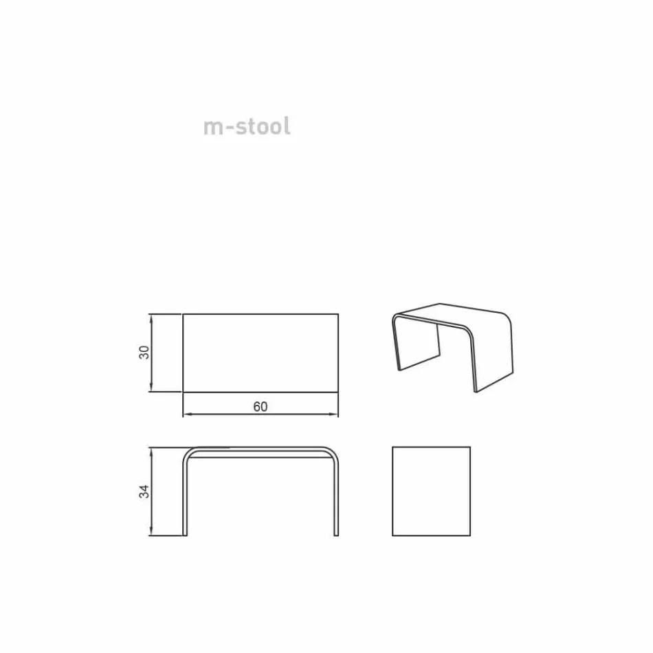 Lång design moderna badrumsbänk tillverkad i Italien Recanati Viadurini