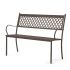 Stapelbar utomhusbänk i galvaniserat stål Tillverkad i Italien - Celia Viadurini