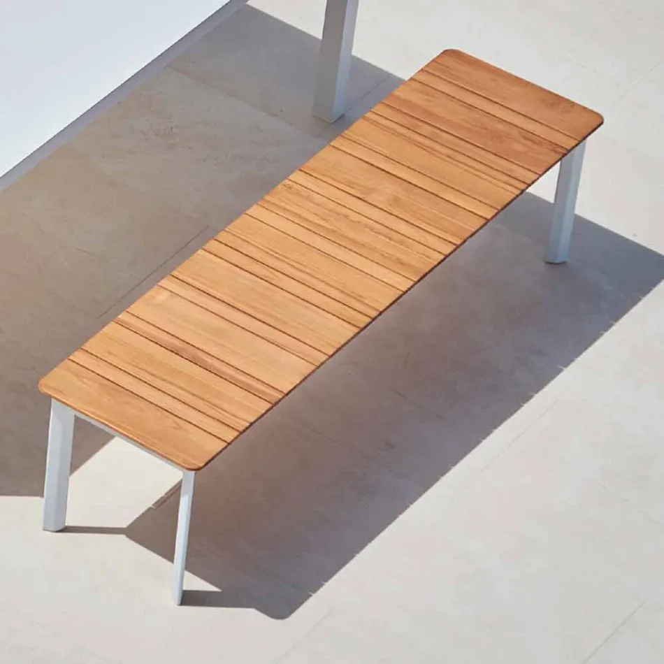 Varaschin System utomhusbänk i designmålat aluminium Viadurini