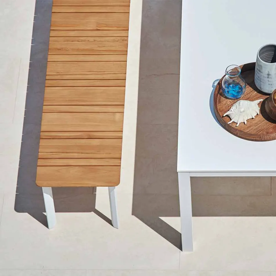 Varaschin System utomhusbänk i designmålat aluminium Viadurini